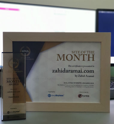 Awards Zahid Aramai - About Me